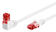 Goobay Cavo di rete Patch Connettore Angolato 90° CCA Cat.6 UTP 10m Bianco