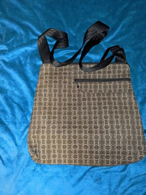 Maruca olive circle patterned shoulder tote bag