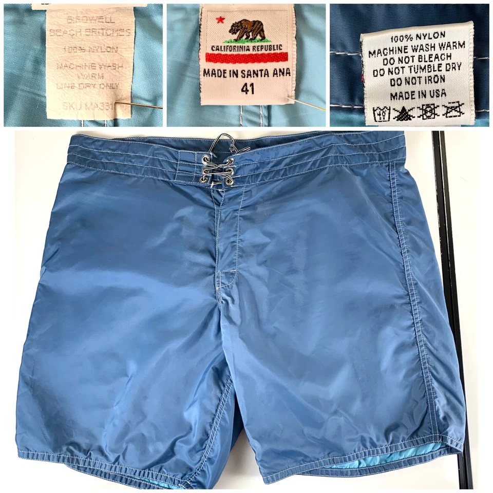 Birdwell Beach Britches Nylon Boardshorts Herren Größe 41 Schwimmen Surfhose USA sehr guter Zustand