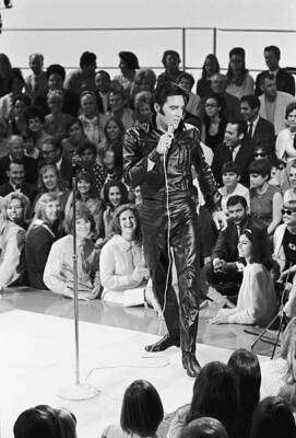 Elvis Presley during a performance on Elvis '68 Comeback 1960s TV Photo 11