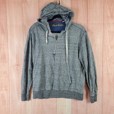 Robert Graham Mens 1/4 Zip Pullover Hoodie Sz M Medium Sweatshirt