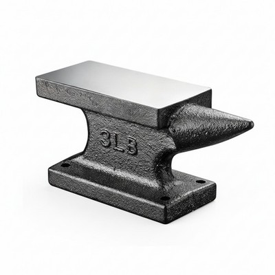 Tapered-End Anvil One-Piece Construction Metalworking Tool Mounting Holes