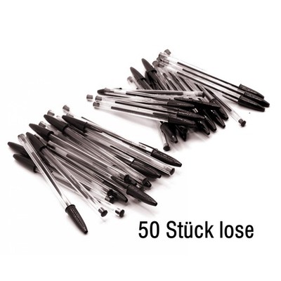 50 Stück BIC Kugelschreiber Cristal Original, schwarz lose