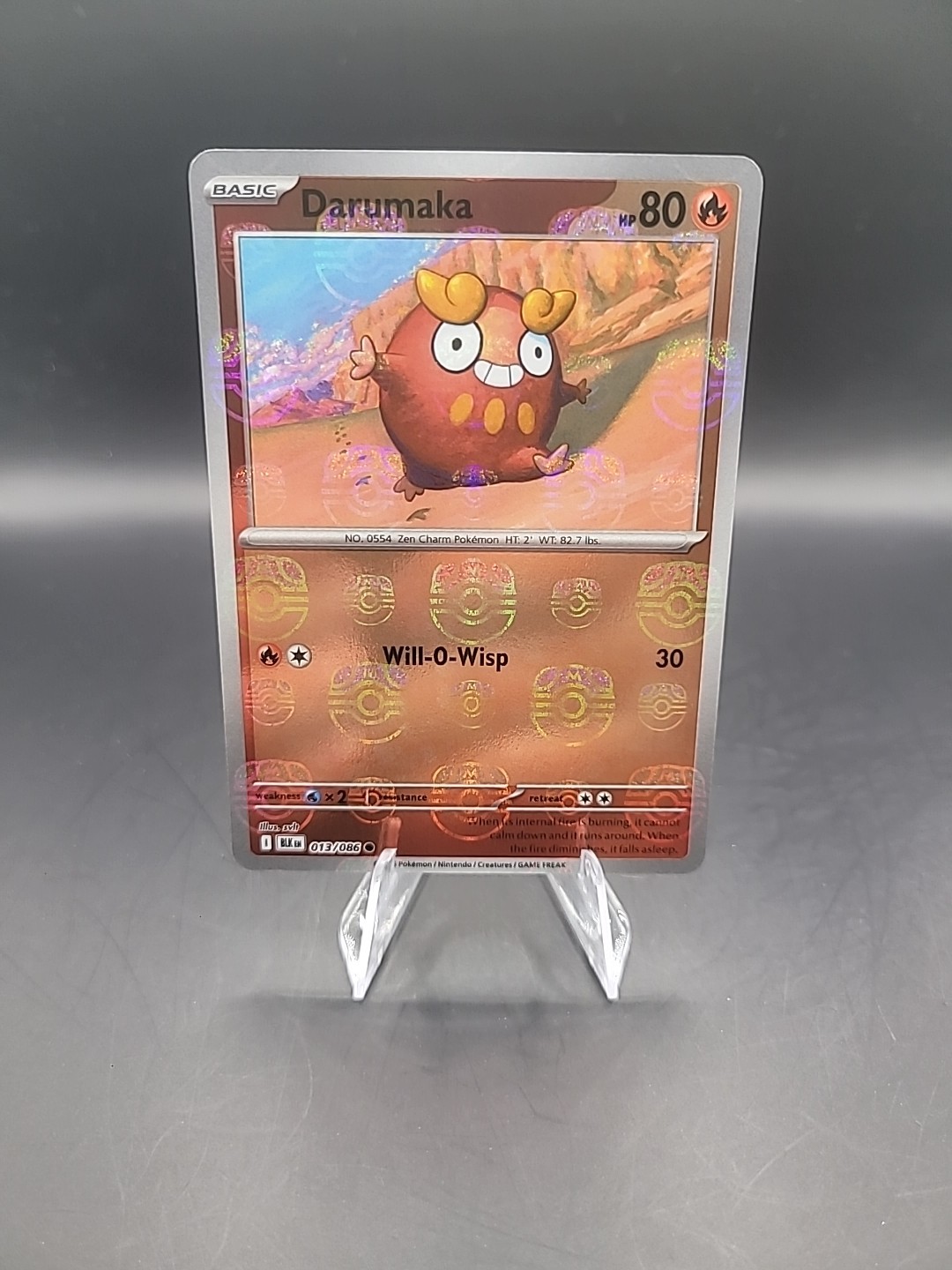 Pokemon TCG Darumaka (Master Ball Pattern) 013/086 SV: Black Bolt Mint