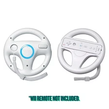 Genuine Nintendo Wii Wheel Mario Kart Racing OEM (RVL-024) - White