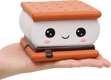 Squishies Smore Slow Rising Squishy Toy for Kids Soft Cookies Sandwich Scented S