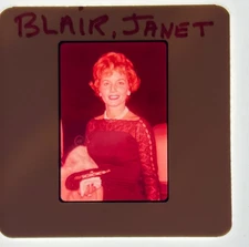 1961 JANET BLAIR VINTAGE MINT PHOTO 35MM SLIDE TRANSPARENCY #374 (RED BASE)