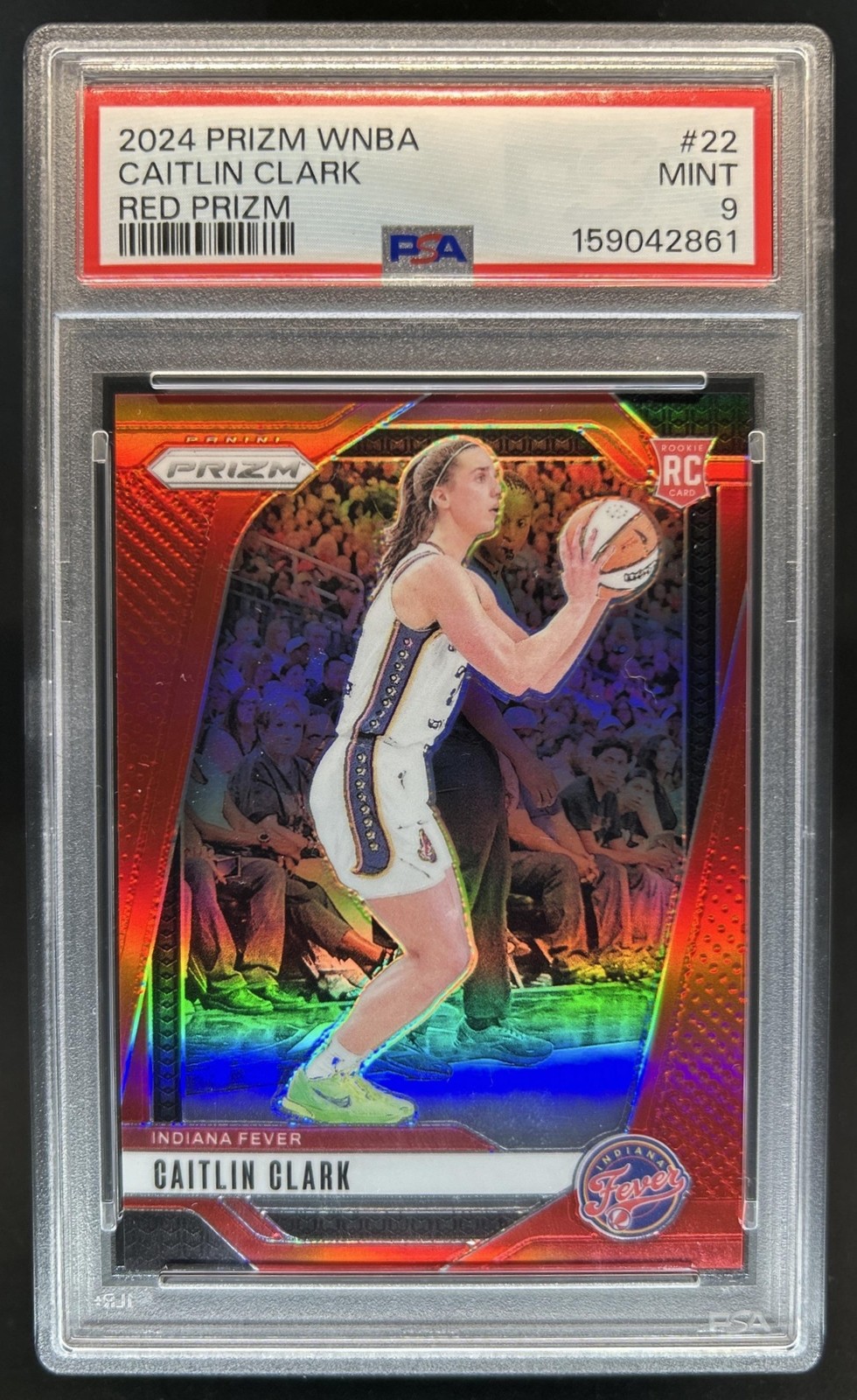 2024 Panini WNBA Prizm Caitlin Clark RC Red Rookie #/299 Fever PSA 9