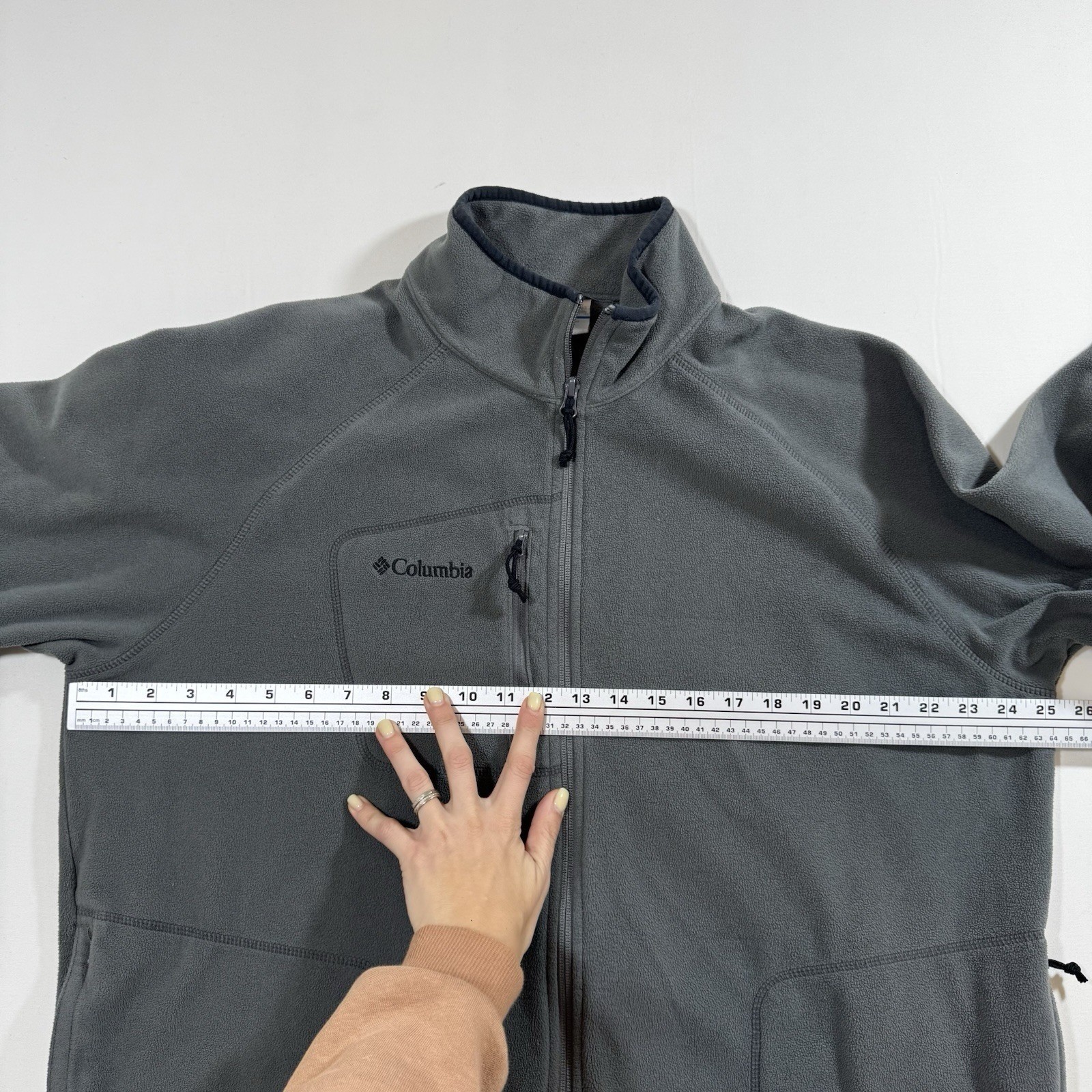 Columbia Men Full Zip Basic Jacket Solid Polyeste… - image 5