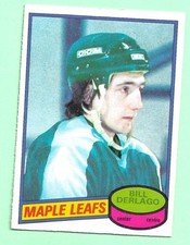 (1) BILL DERLAGO  1980-81 O-PEE-CHEE # 11 LEAFS ROOKIE EX-MT  CARD  (M9243). rookie card picture