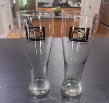 (2) 20th Century Fox Pilsner Beer Unused Glasses - Never Used -  9" Tall