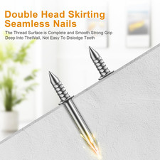400Pcs Double Head Skirting Nails with 4 Tools - Invisible Seamless Baseboard...