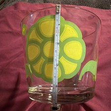 MCM Vintage Colony Flower Power Glass Ice BUCKET