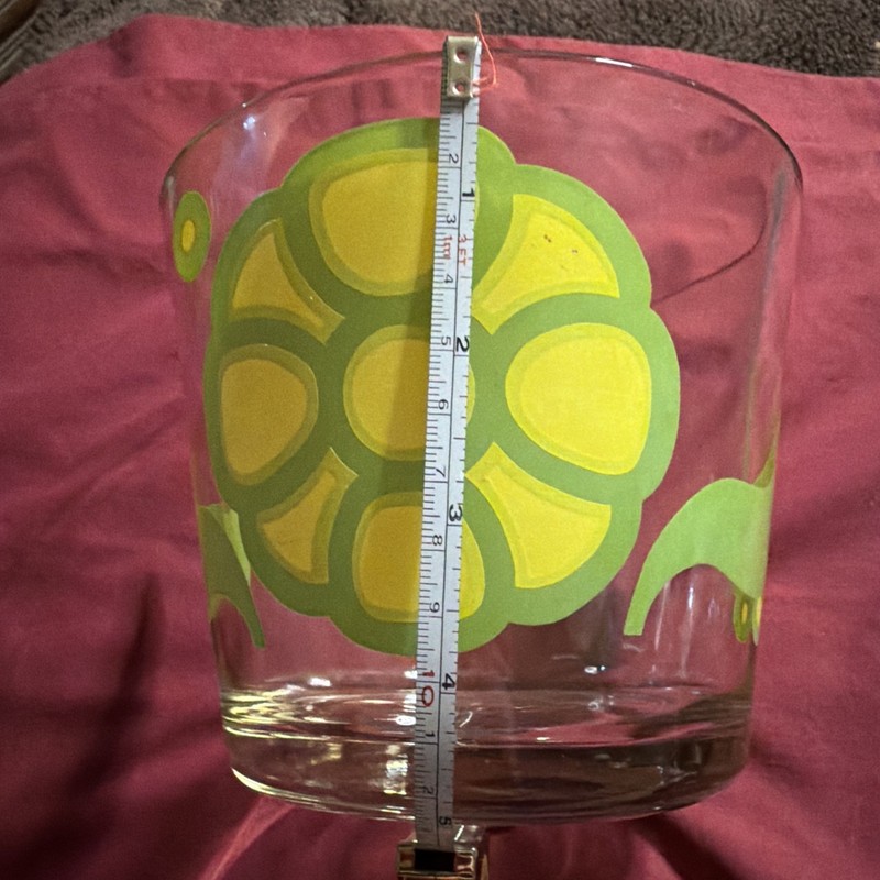 MCM Vintage Colony Flower Power Glass Ice BUCKET