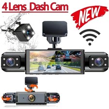 FHD 1080P Car Camera Dash Cam 4 Channel 360  Front Rear Inside DashCam WI-FI US