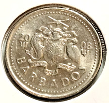 2008  Barbados 25  Cents  Coin - KM#13 -     (IN#16797) - Combined Shipping