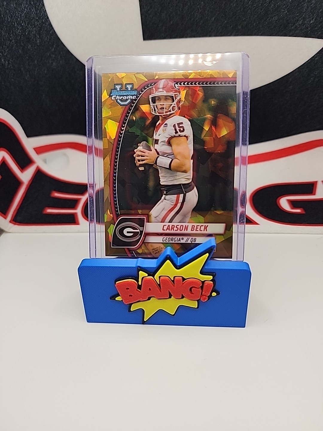 2024 Bowman University Chrome Sapphire Edition #2 Carson Beck Gold #/50