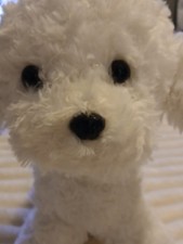 Barboncino bianco peluche cane Bichon Frise Maltese Maltipoo 12,6 pollici NUOVO