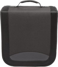 Polyester CD/DVD Portable Storage Binder, 400-Capacity, Black