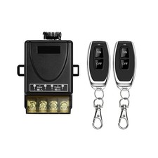 DC12V 1CH 433Mhz Ricevitore Radio Relè Interruttore Porta Garage con 2X Telecomando