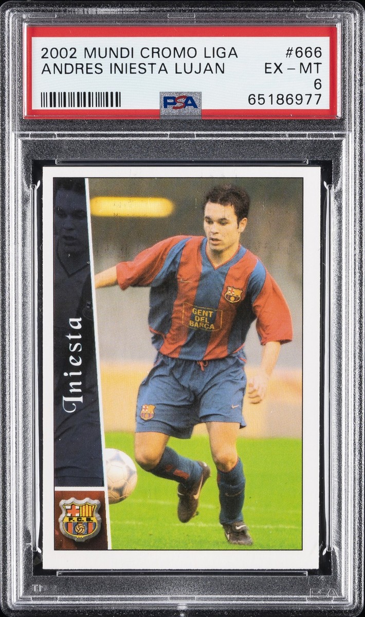 2002 MUNDICROMO LIGA #666 ANDRES INIESTA LUJAN ROOKIE RC PSA 6 | eBay