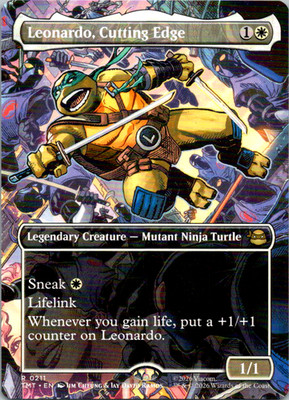 Leonardo, Cutting Edge (Borderless) #211 || MTG - Teenage Mutant Ninja Turtles