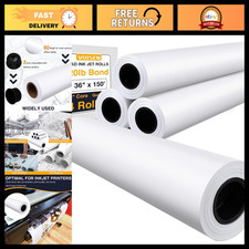 Wide Format Plotter Paper 36" x 150' - 4 Rolls, Ideal for Printing  Drafting