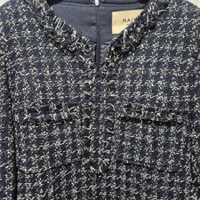 NAIN Navy Tweed Dress New Sale Official