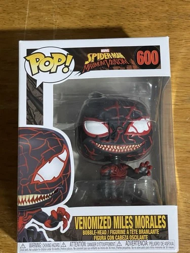 2020 FUNKO POP! VINYL #600 SPIDER-MAN VENOMIZED MILES MORALES FIGURE NEW IN BOX