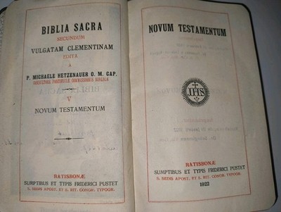 5 x Buch Biblia Sacra 1922 Handausgabe Vulgata Clementina Dünndruck