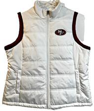 Ropa del equipo NFL San Francisco 49ers Chaleco Chaqueta Para Mujer Talla: XXL Blanco - Usado