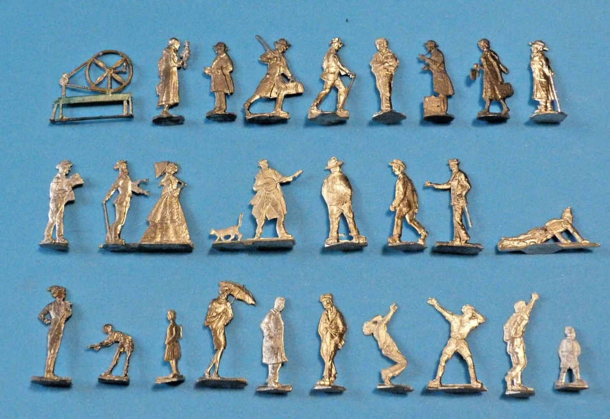 Plats d'étain - Zinnfiguren : 25 personnages civils du moyen-âge