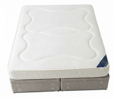 Super King Ottoman Storage Divan Bed + Dura Beds Roma Deluxe Ortho Mattress