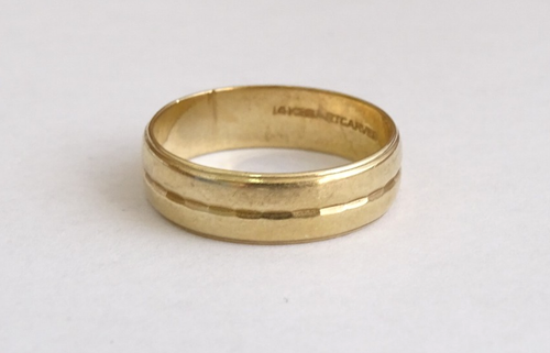 Vintage 14K Yellow Gold Ring Size Around 8 / Weight 3.74 g / FedEx FS / BE1p - Picture 16 of 18