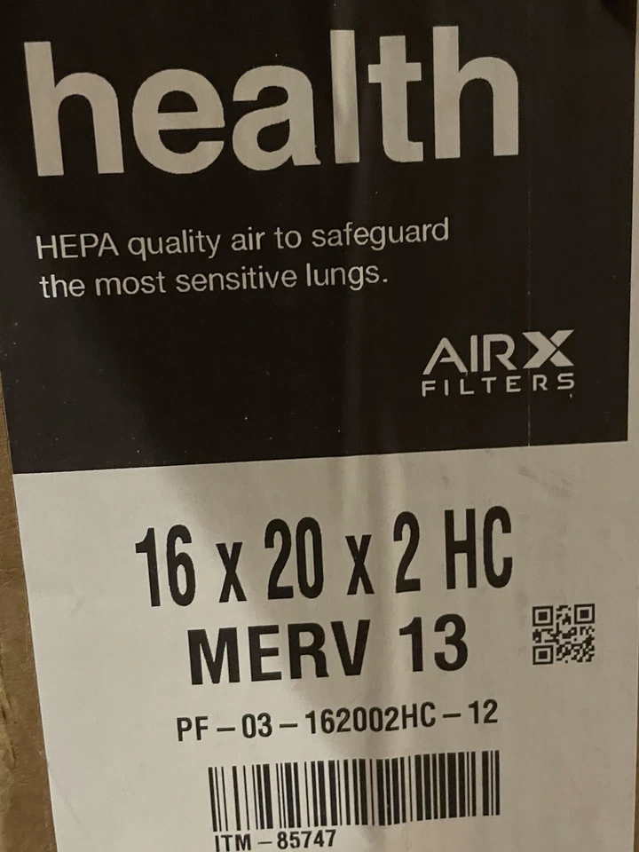 16x20x2 MERV 13 HEPA QUALITY AIR FILTER 1 case of 12 filters - Image 2 of 2
