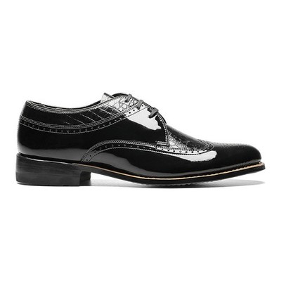 Stacy Adams Dayton Ostrich Wingtip Oxford Black Patent Mens Dress Shoes Size 10 Stacy Adams Men main image 4