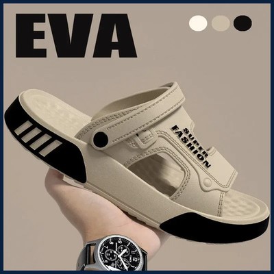 Men Slippers Summer EVA Soft-soled Platform Slides Sandals Indoor Outdoor