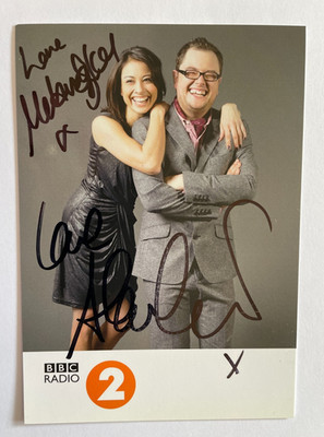 Melanie Sykes & Alan Carr - TV & Radio Presenters - Original HS Autographs