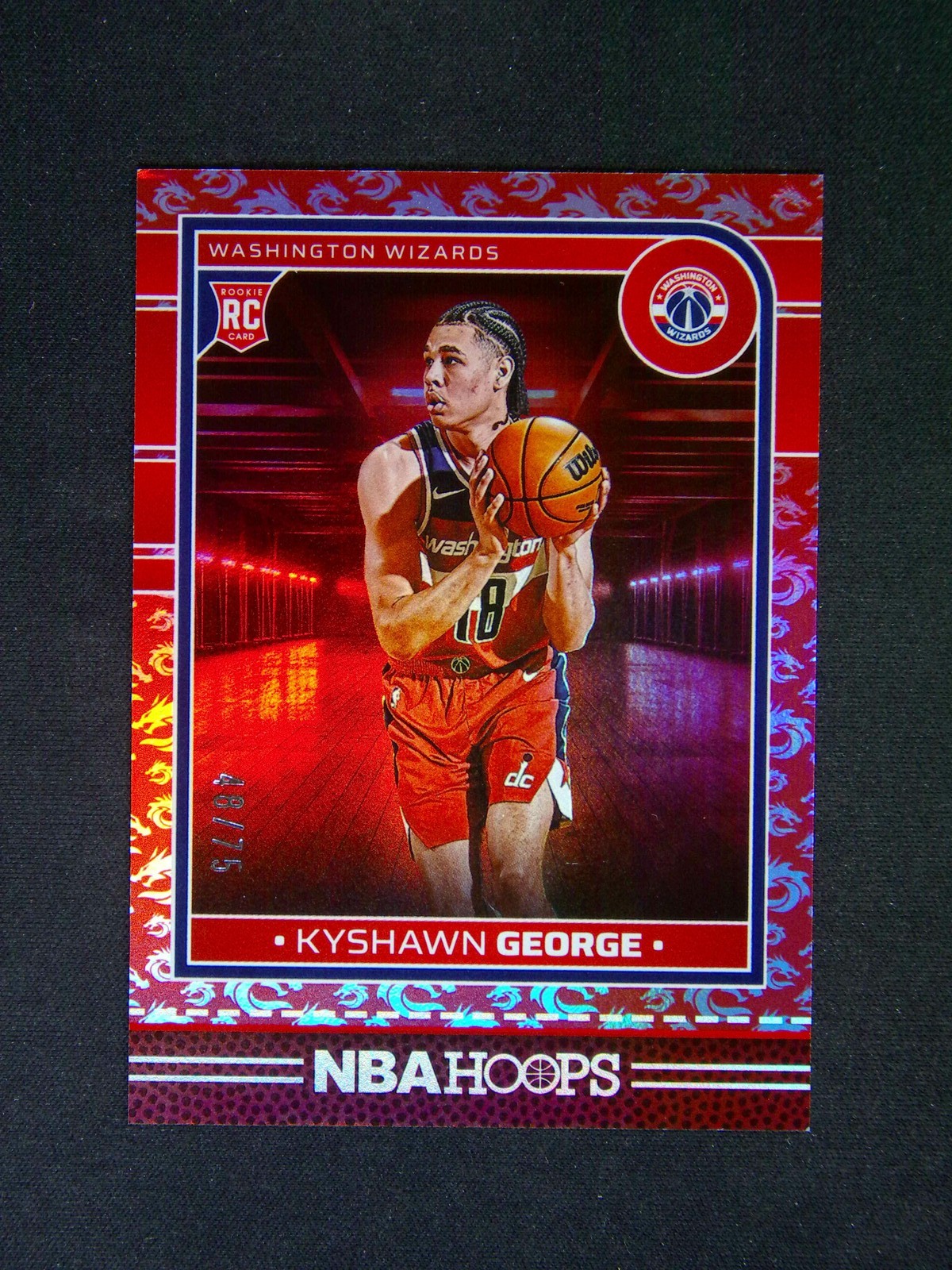 2024-25 Panini Hoops Kyshawn George #254 RC Rookie Dragon Year /75