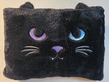 Cat Pillow Square Head Black Decorative Pillow Throw Pillow Furry 15 x 12 Trend