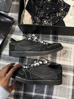 7M CLEAN Jordan 1 Low Travis Scott Black Phantom