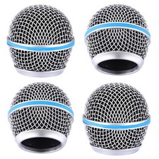 Beta58A Steel Mesh Microphone Grill Head Blue Replacement for SM58 SM58S Mic