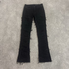 Rockstar Original Men's Black Slim Fit Flared Distressed Dark Wash Jeans — photo 1
