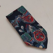 Vintage Croft  Barrow Wembleton Tennis Tournament Silk Tie Collectors Necktie