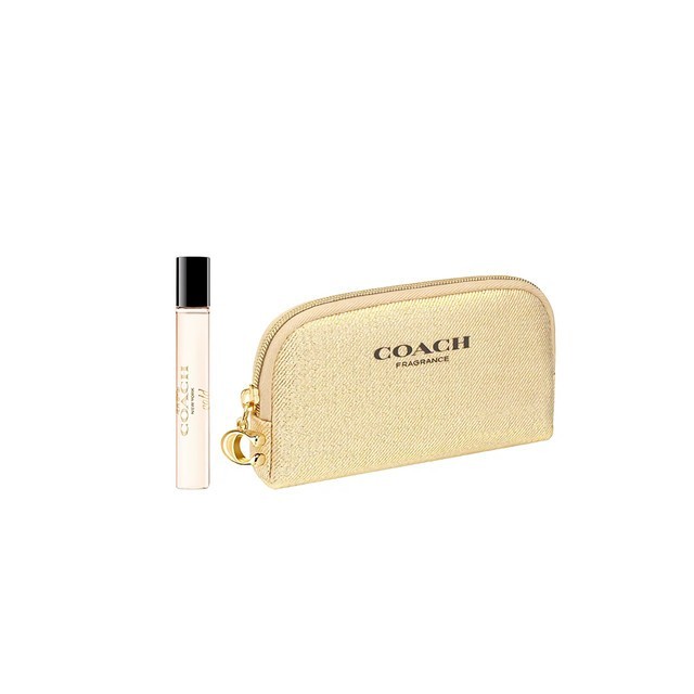 Coach Gold Parfum Spray 0.25 oz & Pouch 2 Pcs Gift Set For Women