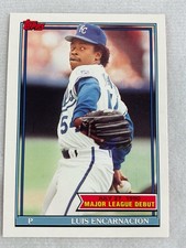 1990 Topps Major League Debut Card #044-Luis Encarnacion, Kansas City Royals