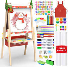 Art Easel for Kids Easel for Toddlers,Christmas Gifts Adjustable Standing Wooden