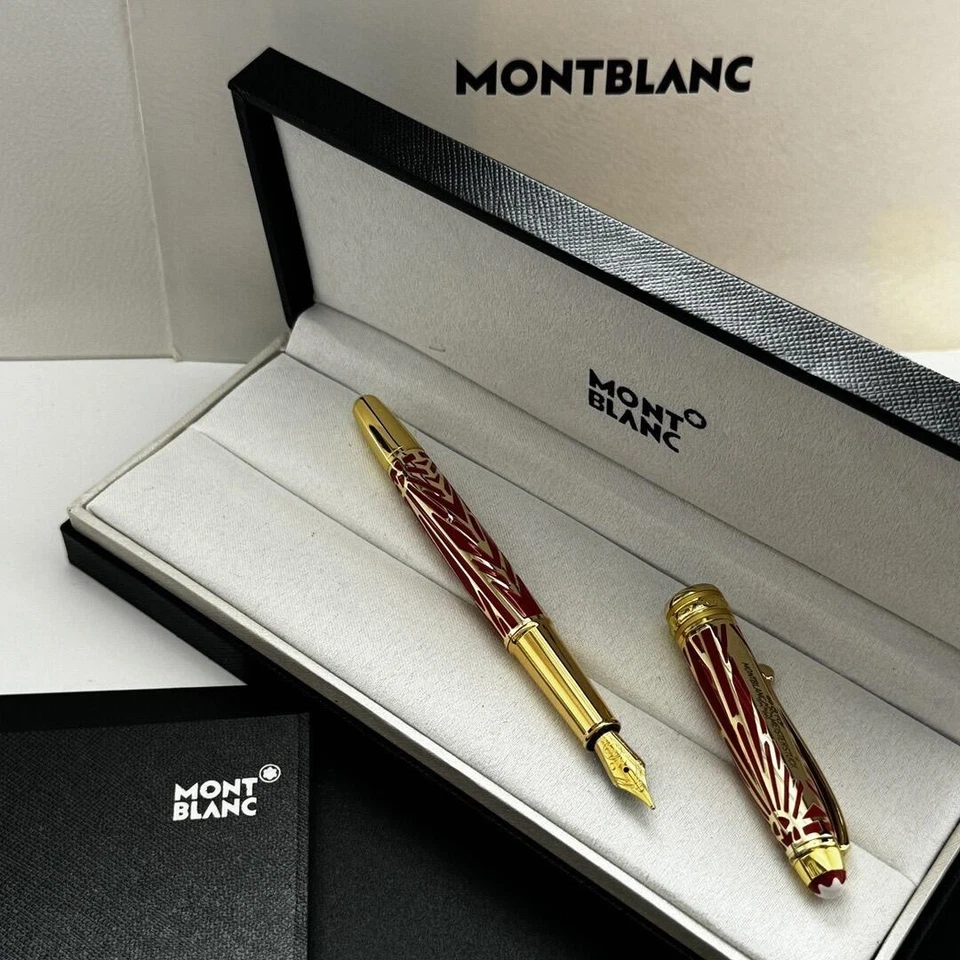 Pluma Estilográfica Montblanc Meisterstück Edición Especial Roja y Dorada Foto 2 de 4