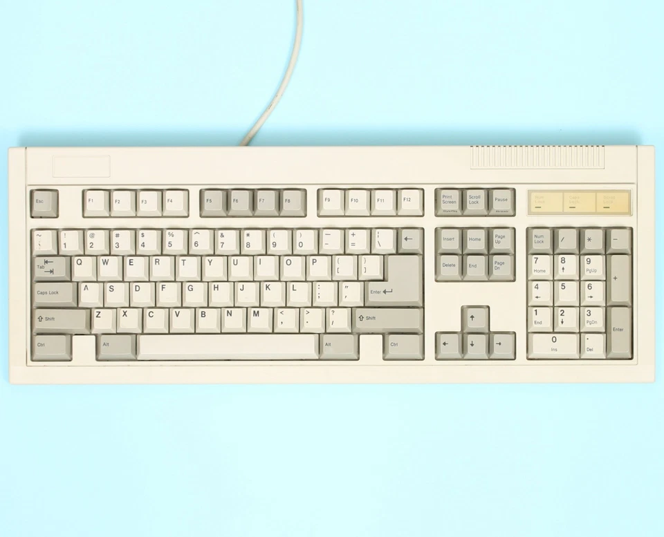 Monterey K208 IBM PC/AT 5 Pin DIN 101 Key Membrane Keyboard [1991] *WORKING* - Image 2 of 4