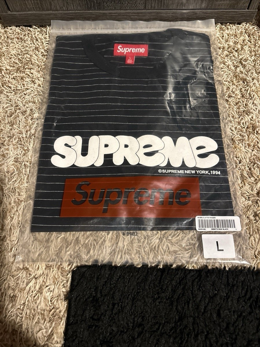 わわ様　Supreme Bubble S/S Top Black S 🔥Supreme Bubble S/S Top| BLACK| Large| Cotton Jersey Crewneck W